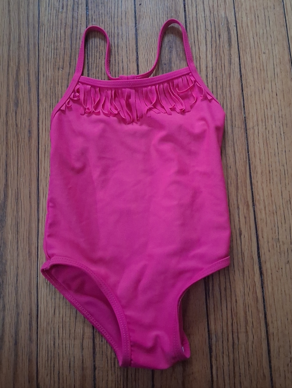 Koala Kids - Baby Girl Hot Pink Fringe One Piece Swimsuit. Size 18 Months